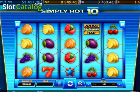 Скрин2. Simply Hot 10 слот