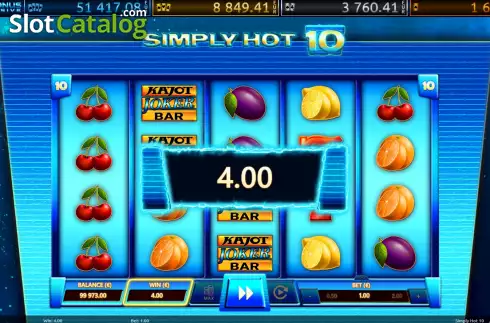 Скрин3. Simply Hot 10 слот