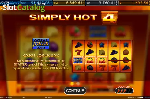 Скрин2. Simply Hot 4 слот