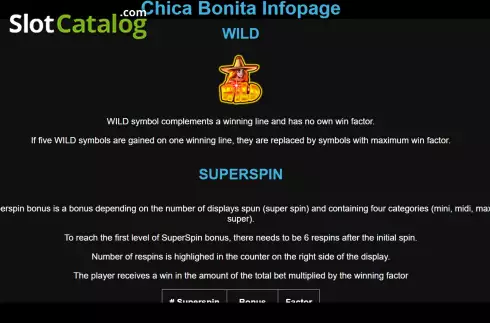 Скрин8. Chica Bonita слот