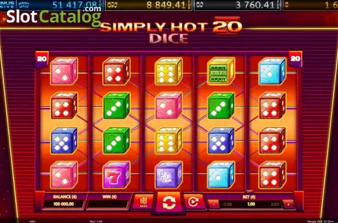 Скрин2. Simply Hot 20 Dice слот