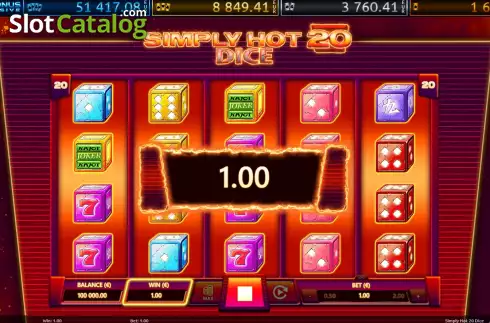 Скрин3. Simply Hot 20 Dice слот