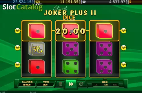 Скрин3. Joker Plus II Street Dice слот