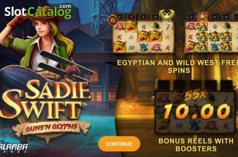 Скрин2. Sadie Swift: Guns 'n Glyphs слот