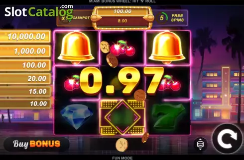 Скрин3. Miami Bonus Wheel Hit 'n' Roll слот
