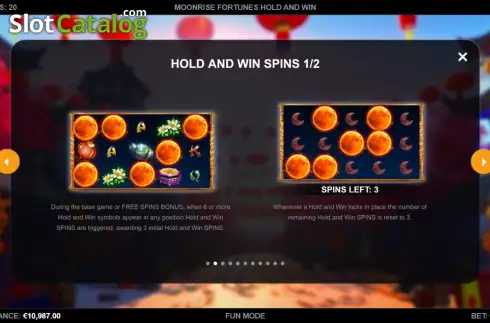 Скрин6. Moonrise Fortunes Hold & Win слот