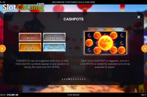 Скрин8. Moonrise Fortunes Hold & Win слот