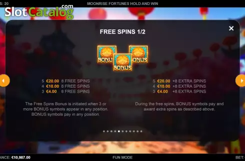 Скрин9. Moonrise Fortunes Hold & Win слот