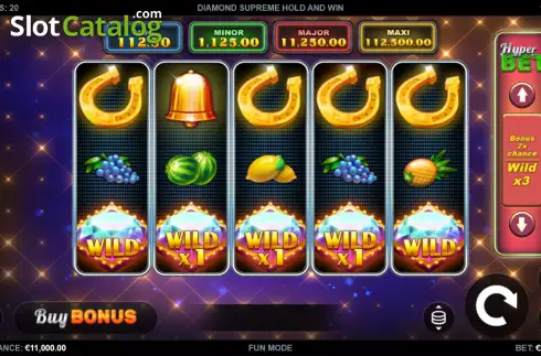 Скрин2. Diamond Supreme Hold and Win слот