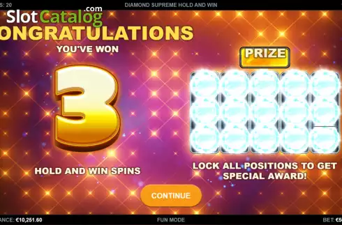 Скрин4. Diamond Supreme Hold and Win слот
