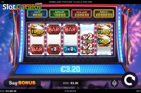Скрин3. Homeland Fortune 7s Hold and Win слот