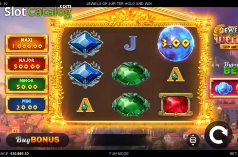Скрин2. Jewels of Jupiter Hold and Win слот