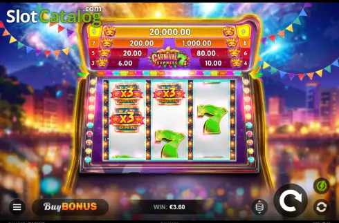 Скрин3. Carnival Express 7s слот