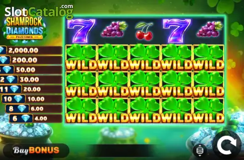 Скрин2. 40 Shamrock Diamonds PrizeTower слот