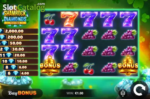 Скрин3. 40 Shamrock Diamonds PrizeTower слот