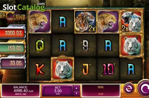 Скрин2. Tiger Claws (Kalamba Games) слот