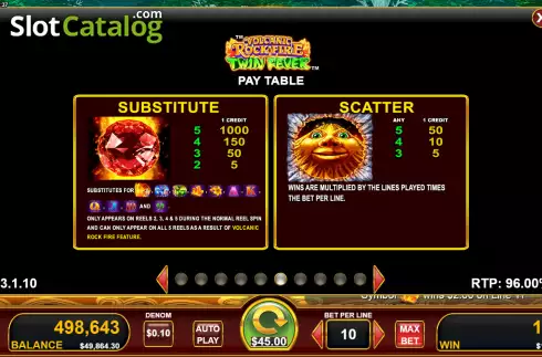 Скрин5. Volcanic Rock Fire Twin Fever слот