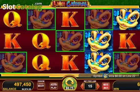 Скрин3. Lion Carnival слот