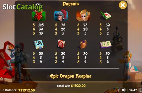 Скрин9. Dragon Slayer (Lady Luck Games) слот