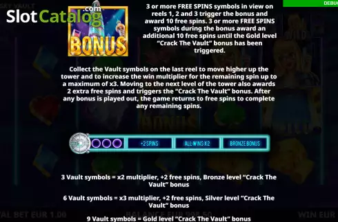 Скрин7. Sky Vault (Leander Games) слот