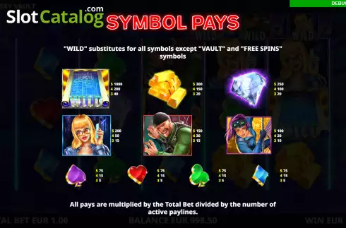 Скрин8. Sky Vault (Leander Games) слот