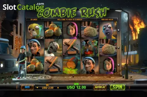 Скрин3. Zombie Rush (Leander Games) слот