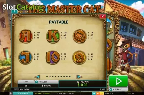 Скрин9. The Master Cat (Leander) слот