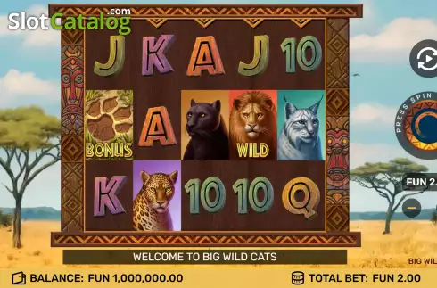 Скрин2. Big Wild Cats слот