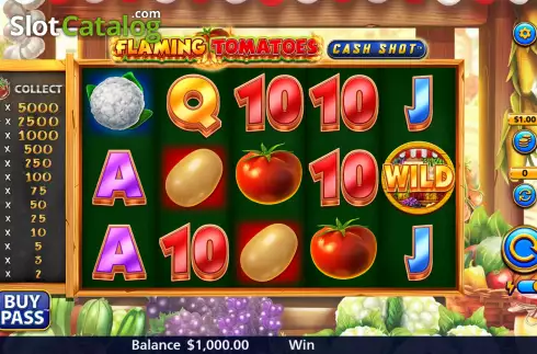 Скрин3. Flaming Tomatoes: Cash Shot слот