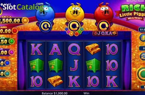 Скрин3. Rich Little Piggies Meal Ticket слот