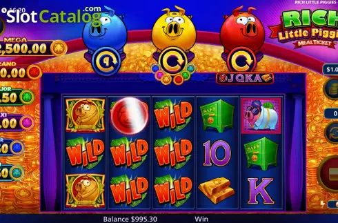 Скрин5. Rich Little Piggies Meal Ticket слот