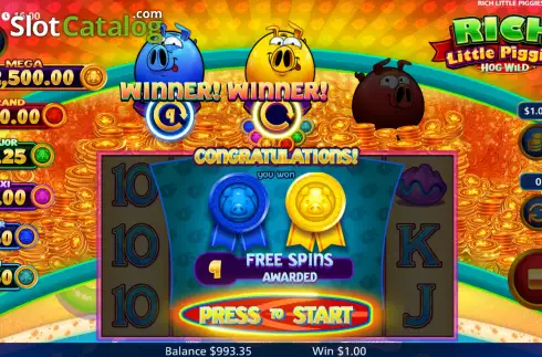 Скрин7. Rich Little Piggies Hog Wild слот
