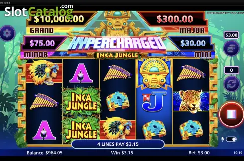 Скрин4. Hypercharged Inca Jungle слот