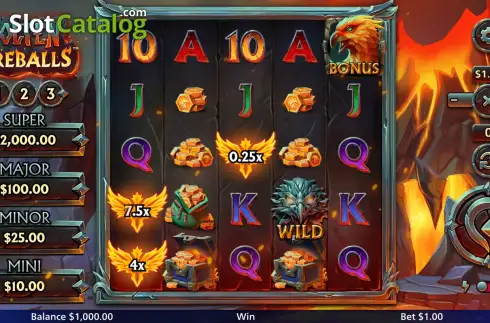 Скрин2. Molten Fireballs слот