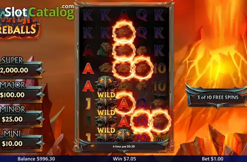 Скрин3. Molten Fireballs слот