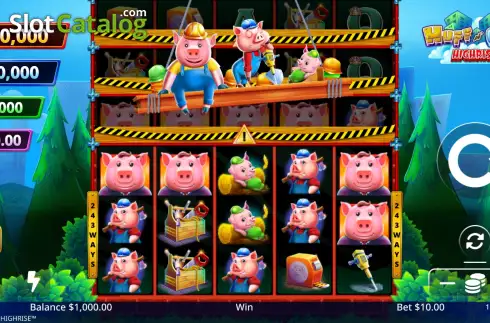 Скрин2. Huff N' Puff Highrise слот
