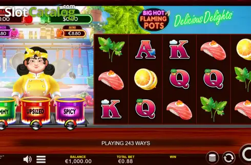Скрин2. Big Hot Flaming Pots Delicious Delights слот