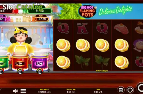 Скрин3. Big Hot Flaming Pots Delicious Delights слот