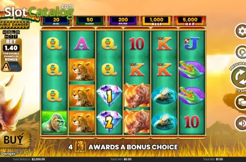 Скрин2. Raging Rhino Double Danger слот
