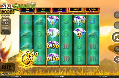 Скрин3. Raging Rhino Double Danger слот