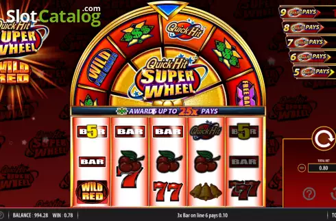Скрин5. Quick Hit Super Wheel Wild Red слот