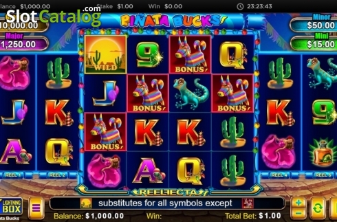 Скрин3. Pinata Bucks слот