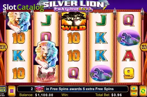 Скрин3. Silver Lion Feature Ball слот