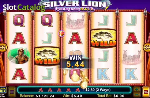 Скрин5. Silver Lion Feature Ball слот
