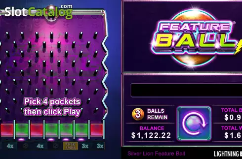 Скрин7. Silver Lion Feature Ball слот