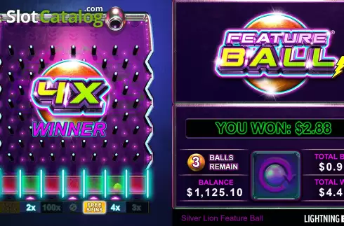 Скрин8. Silver Lion Feature Ball слот