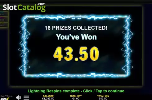 Скрин6. Lightning Box Keno слот