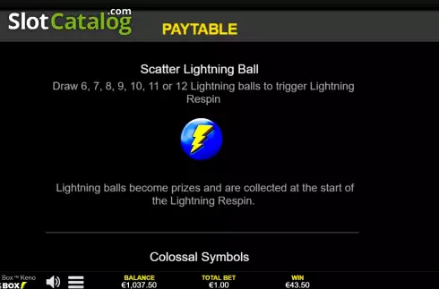 Скрин7. Lightning Box Keno слот