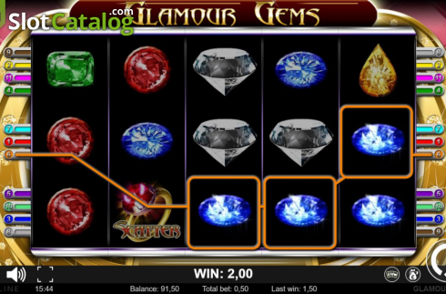 Скрин7. Glamour Gems слот