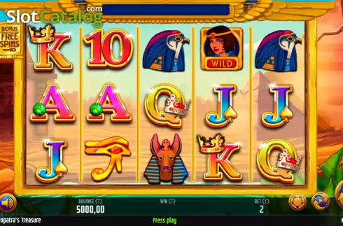 Скрин2. Cleopatras Treasure (MGA Games) слот